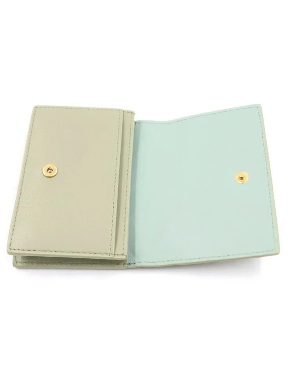Bottega Veneta Intrecciato Leather Card Case Coin Purse Khaki